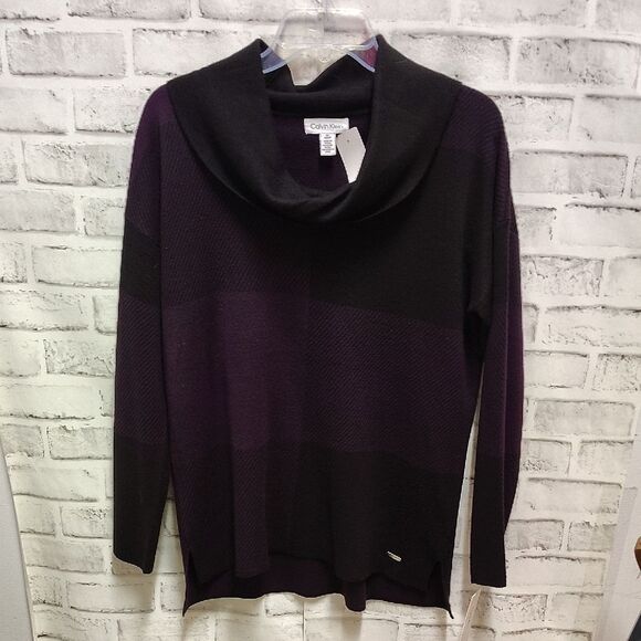 Calvin Klein Purple Cowl Neck Sweater - Picture 1 of 5